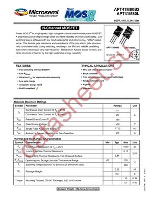 APT41M80L datasheet  